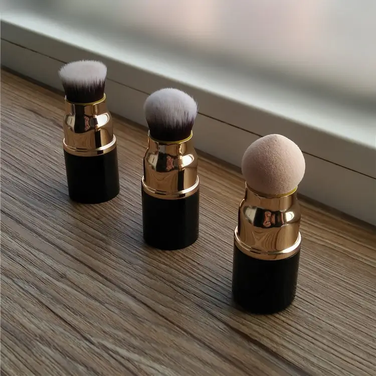 Three-in-One Makeup Brush Set for Foundation, Loose Paint & Egg - Image 5