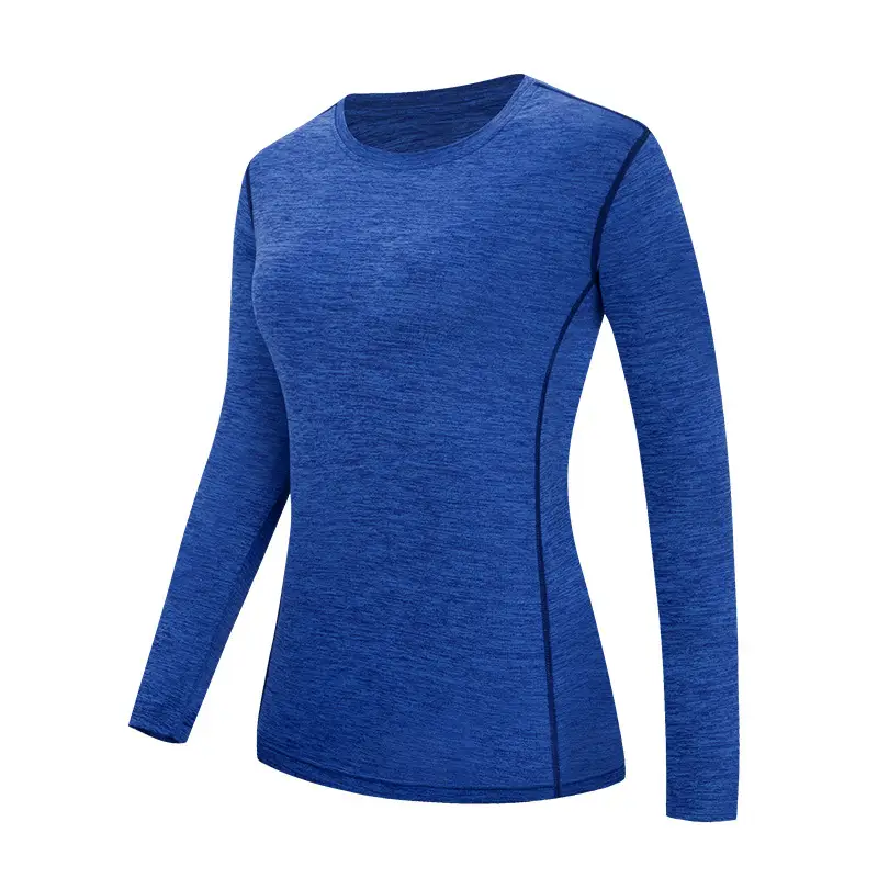 Men Blue Marbled Long Sleeve T-Shirt