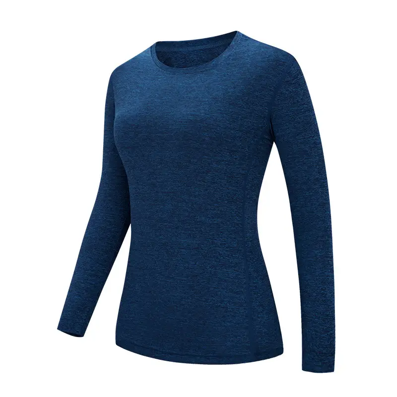Men Blue Marbled Long Sleeve T-Shirt