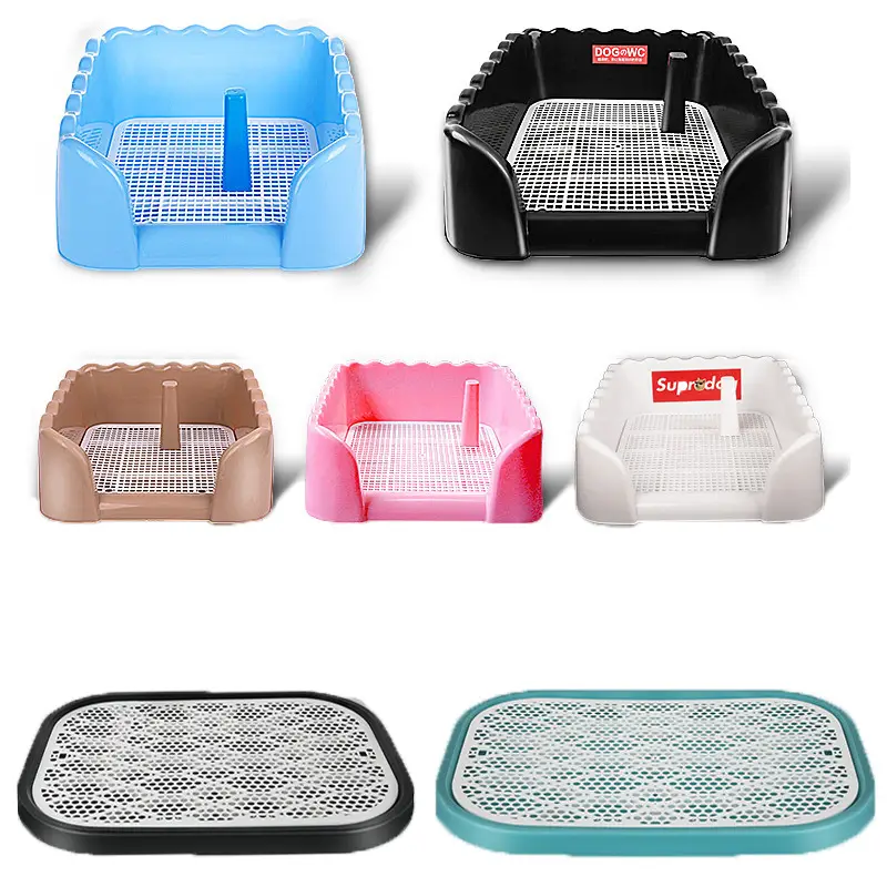 New fenced pet dog toilet automatic flushing shit urinal pet large grid dog toilet dog potty