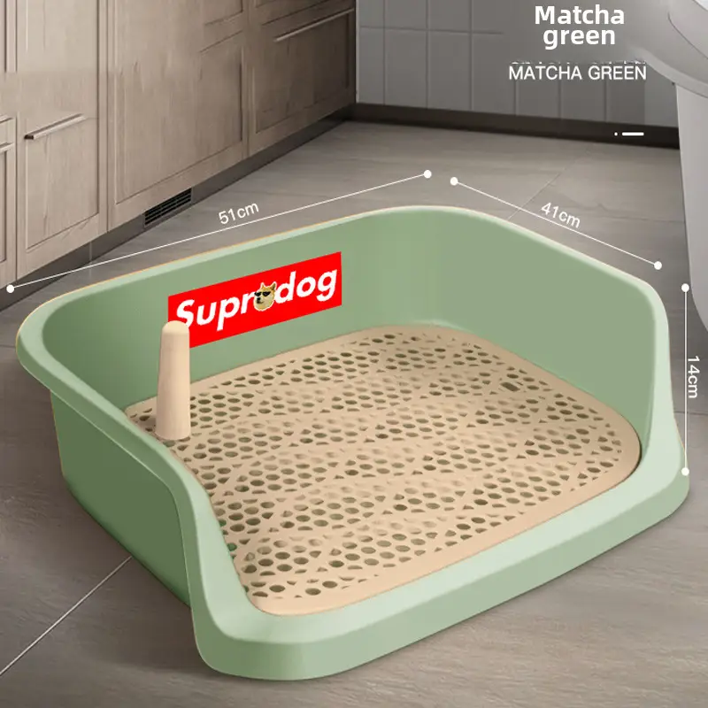 New fenced pet dog toilet automatic flushing shit urinal pet large grid dog toilet dog potty
