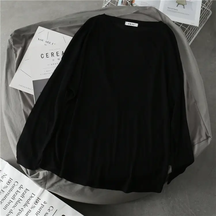 Women Grey Long Sleeve T-Shirt Autumn 2025