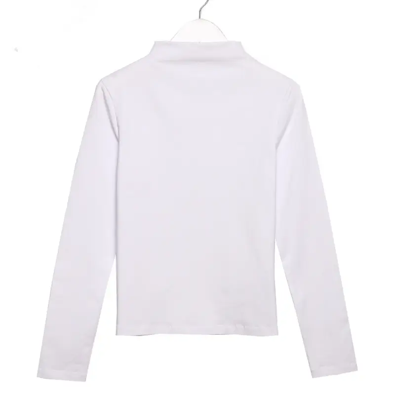 Women Black Long Sleeve Turtleneck Shirt 2021 - Image 2