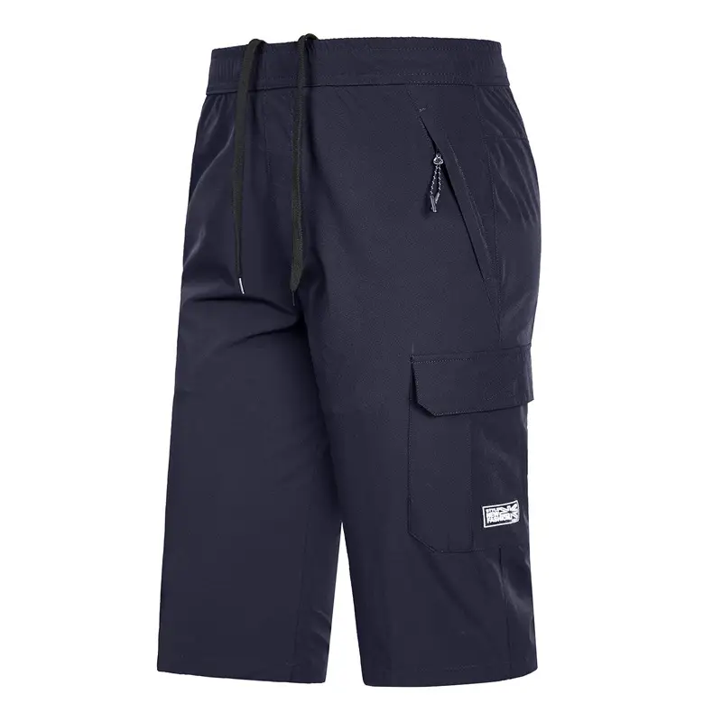 Summer Men Black Casual Shorts Korean Style Loose Fit