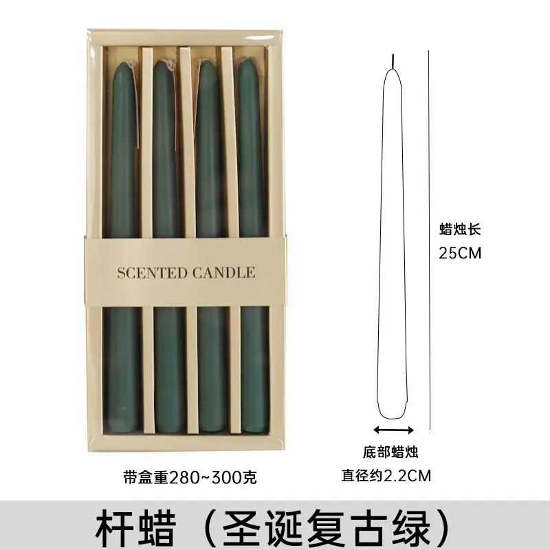 Long rod candle Christmas European style smokeless scented candle long candle home birthday candle banquet party wholesale