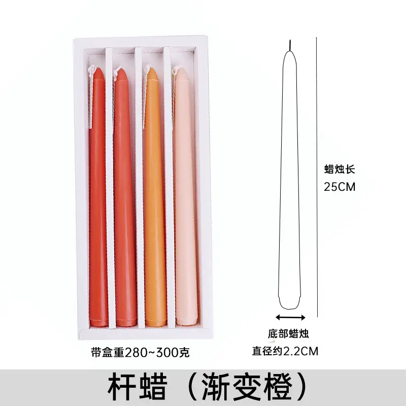 Long rod candle Christmas European style smokeless scented candle long candle home birthday candle banquet party wholesale