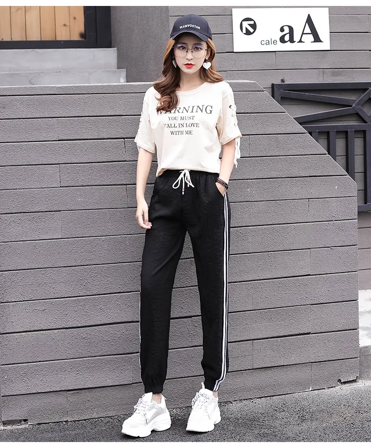 Pink Korean Style Women's Harem Pants Slimming Joggers — feature 12