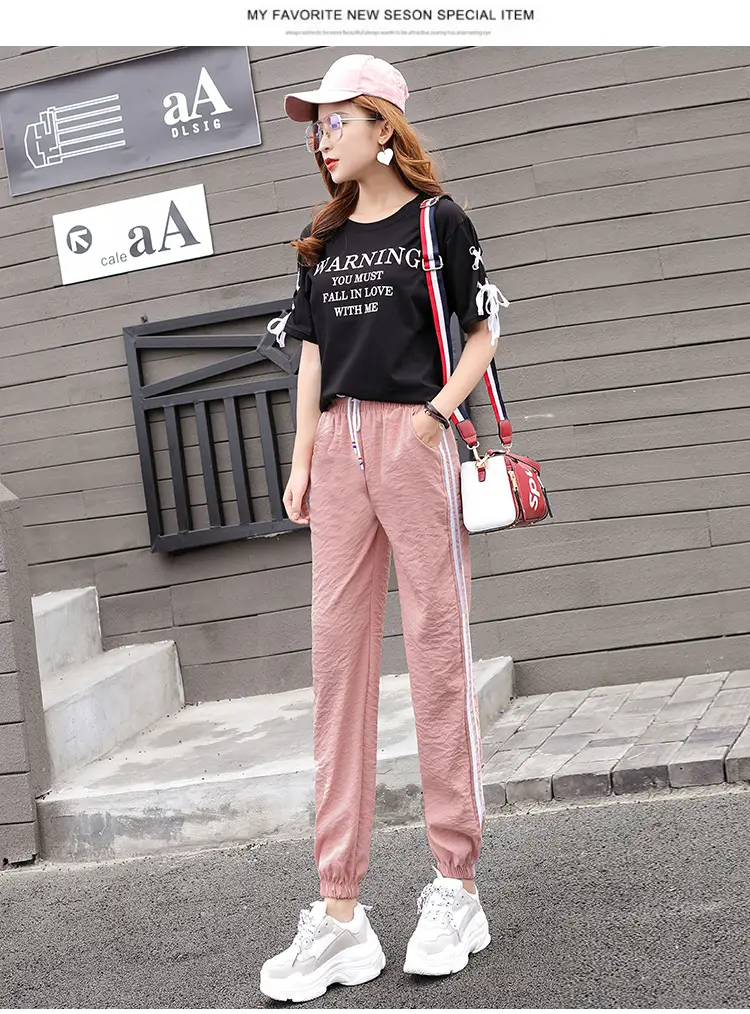 Pink Korean Style Women's Harem Pants Slimming Joggers — feature 16