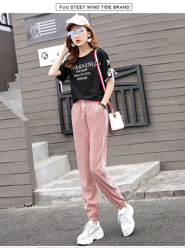 Pink Korean Style Women's Harem Pants Slimming Joggers — feature 18