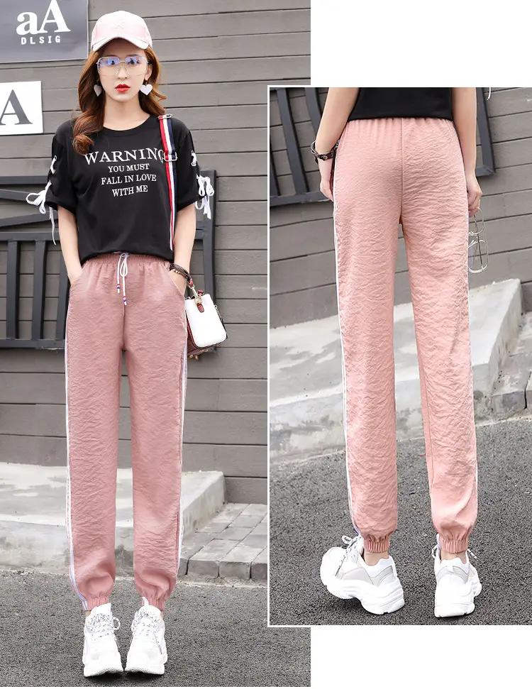 Pink Korean Style Women's Harem Pants Slimming Joggers — feature 19