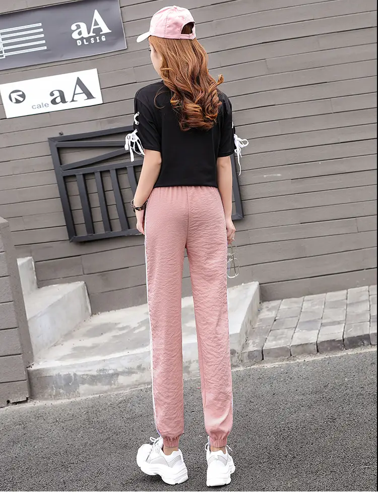 Pink Korean Style Women's Harem Pants Slimming Joggers — feature 21