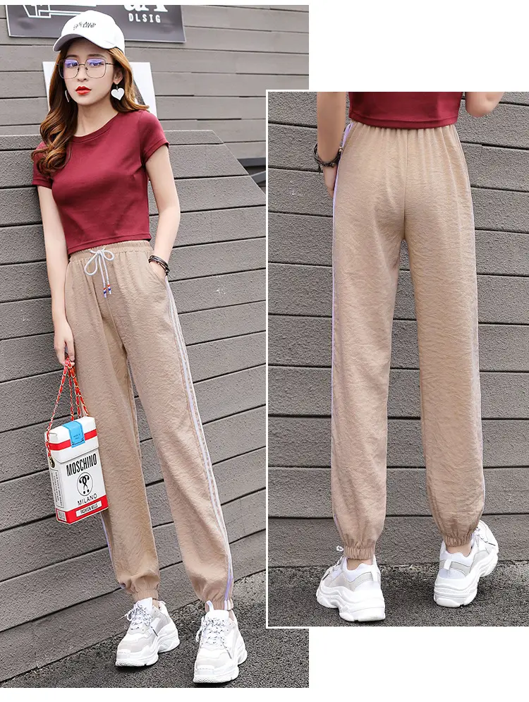 Pink Korean Style Women's Harem Pants Slimming Joggers — feature 24