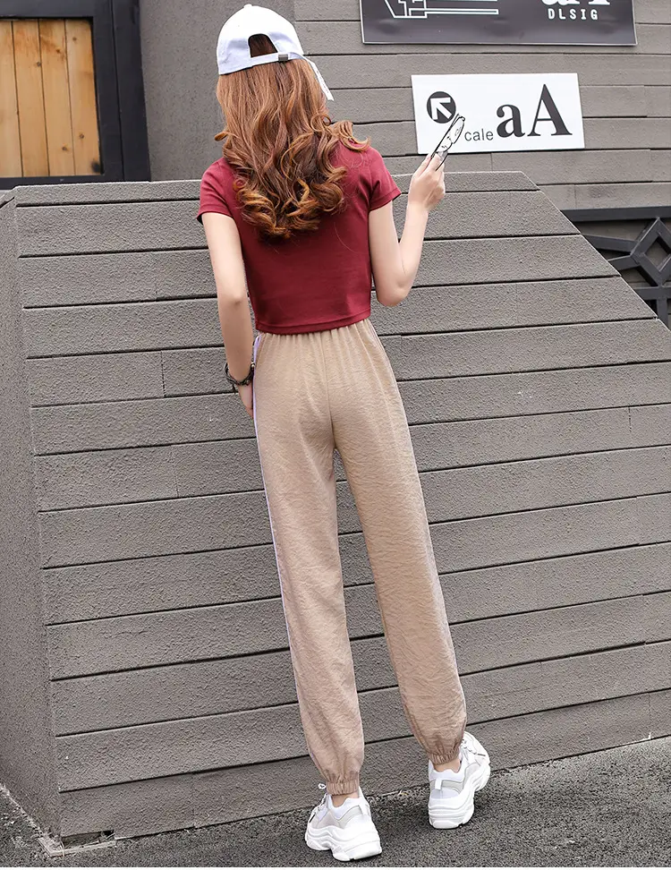 Pink Korean Style Women's Harem Pants Slimming Joggers — feature 25