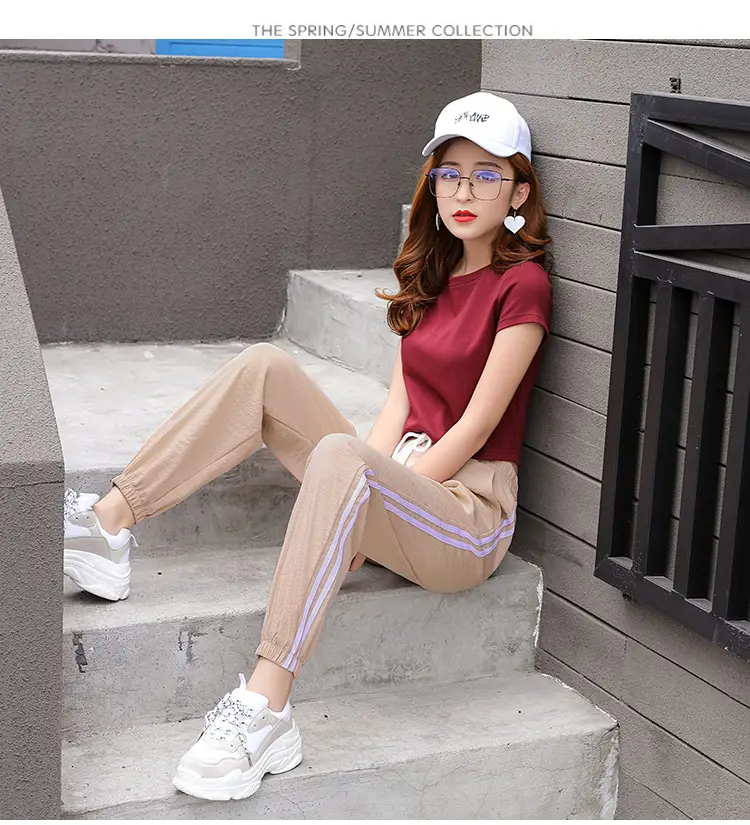 Pink Korean Style Women's Harem Pants Slimming Joggers — feature 28