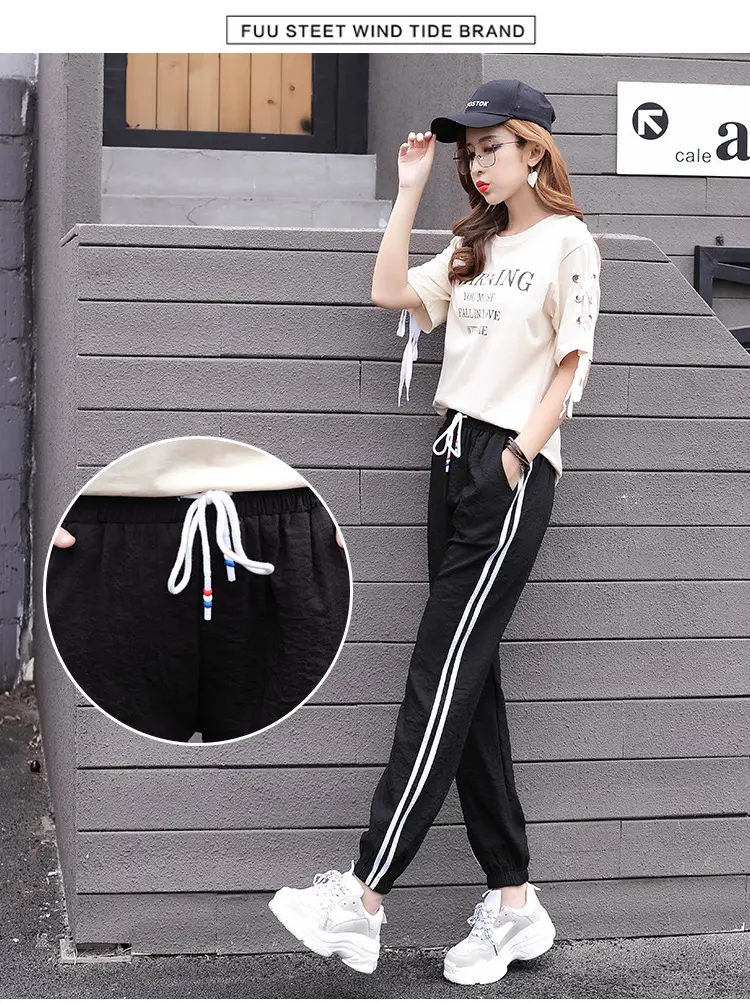 Pink Korean Style Women's Harem Pants Slimming Joggers — feature 9