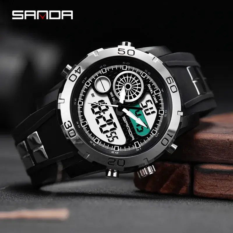 Sanda Multifunctional Electronic Watch for Men - Image 6