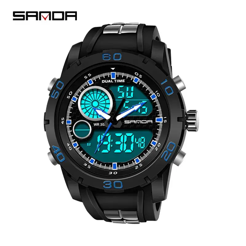 Sanda Multifunctional Electronic Watch for Men - Image 3