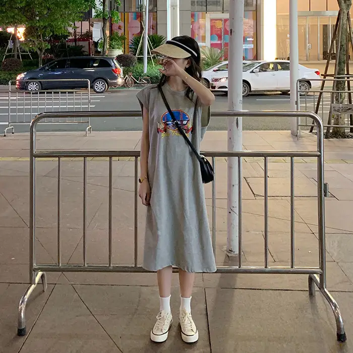 2025 New Korean Style Women's Vest T-Shirt Long Skirt Harajuku Style — feature 10