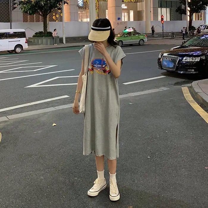 2025 New Korean Style Women's Vest T-Shirt Long Skirt Harajuku Style — feature 11