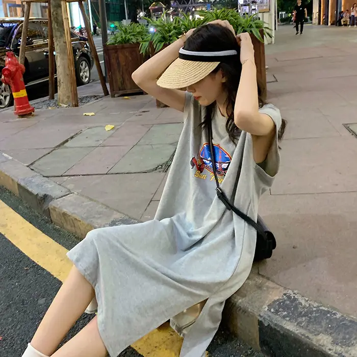 2025 New Korean Style Women's Vest T-Shirt Long Skirt Harajuku Style — feature 2