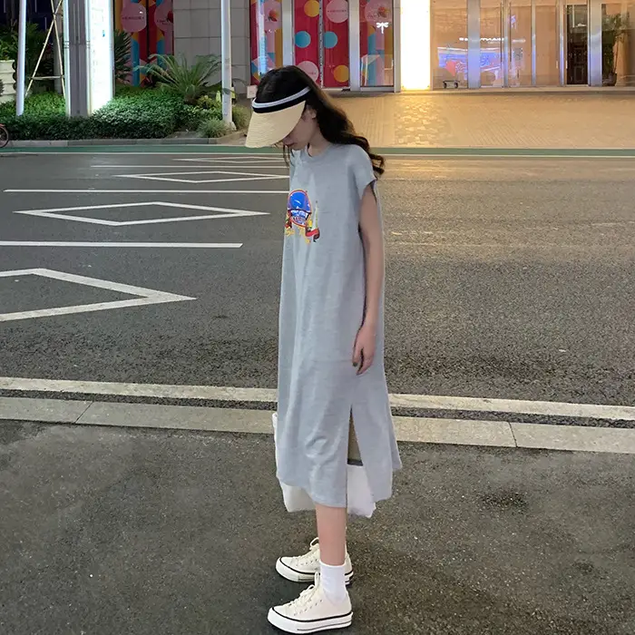 2025 New Korean Style Women's Vest T-Shirt Long Skirt Harajuku Style — feature 4