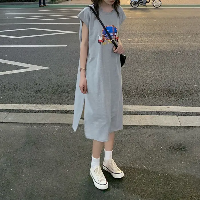 2025 New Korean Style Women's Vest T-Shirt Long Skirt Harajuku Style — feature 6
