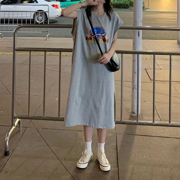 2025 New Korean Style Women's Vest T-Shirt Long Skirt Harajuku Style — feature 7