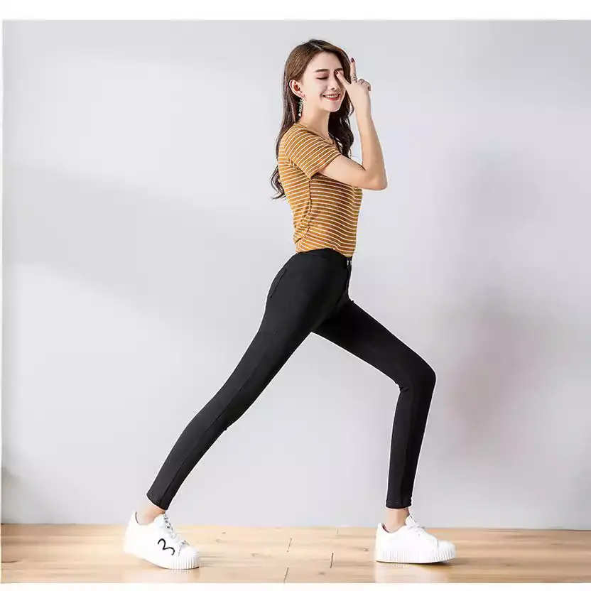 Women Fleece Slim Fit Pencil Pants Winter Warm Outerwear - Image 6