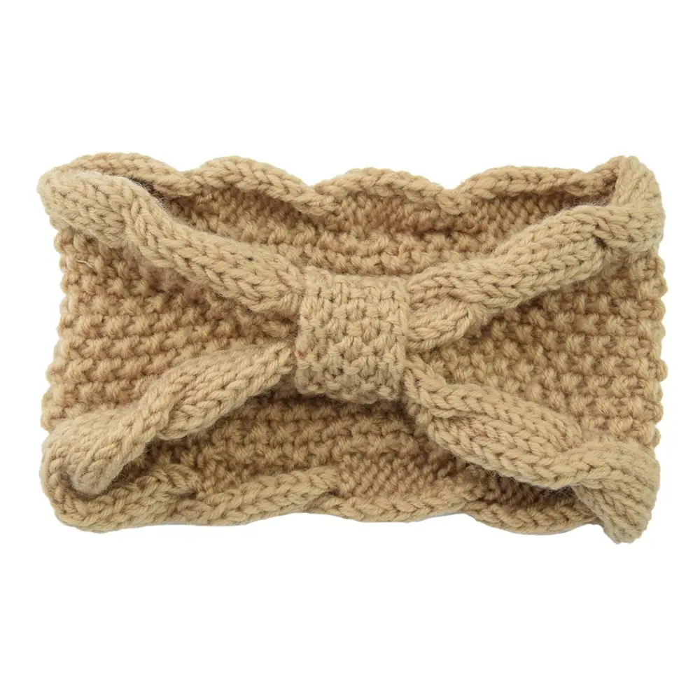 Women's Wool Knitted Hair Band with Twisted Bow Design - Image 10