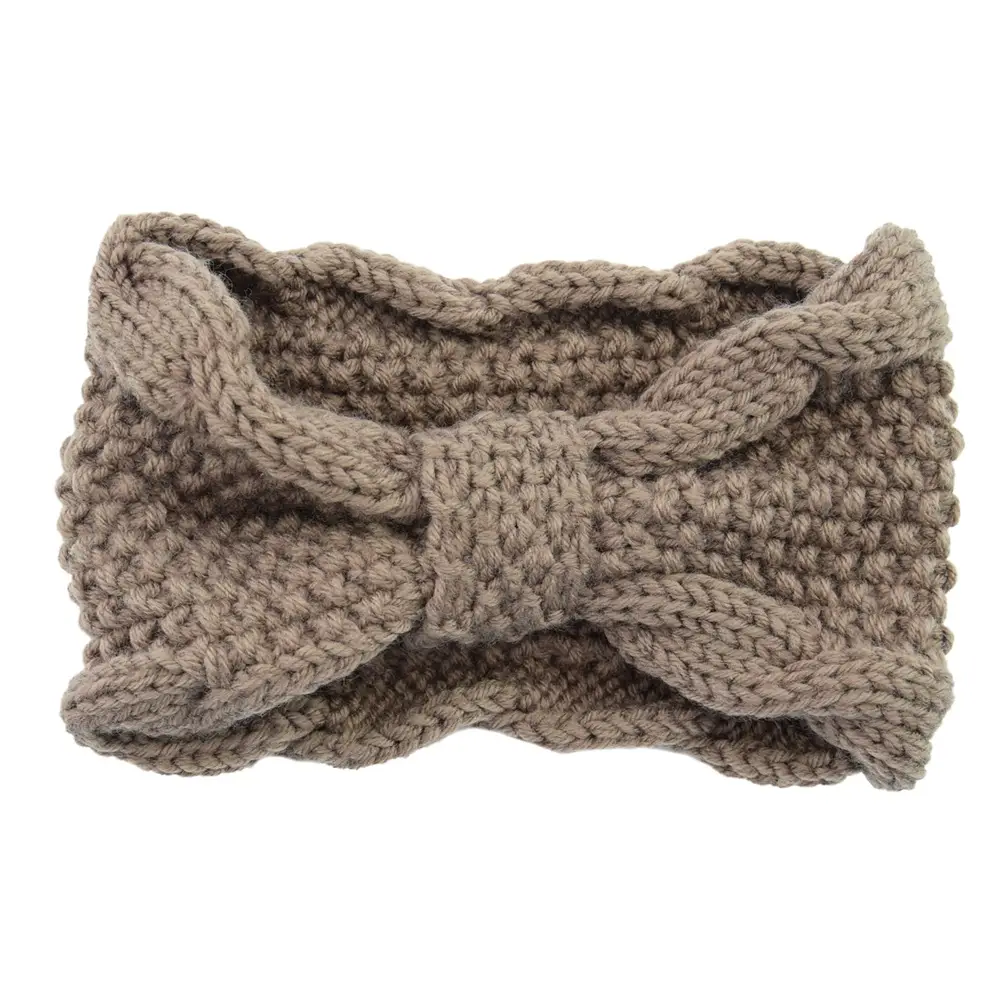 Women's Wool Knitted Hair Band with Twisted Bow Design - Image 11