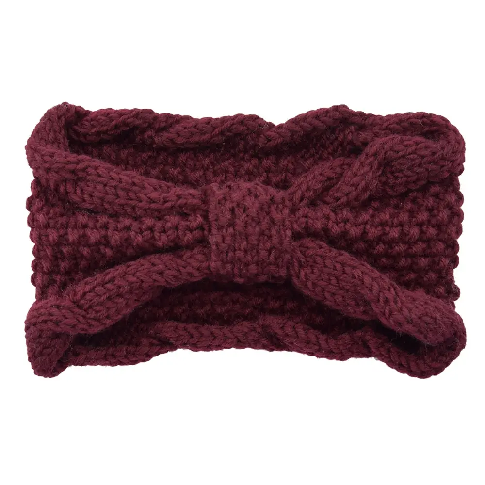 Women's Wool Knitted Hair Band with Twisted Bow Design - Image 12