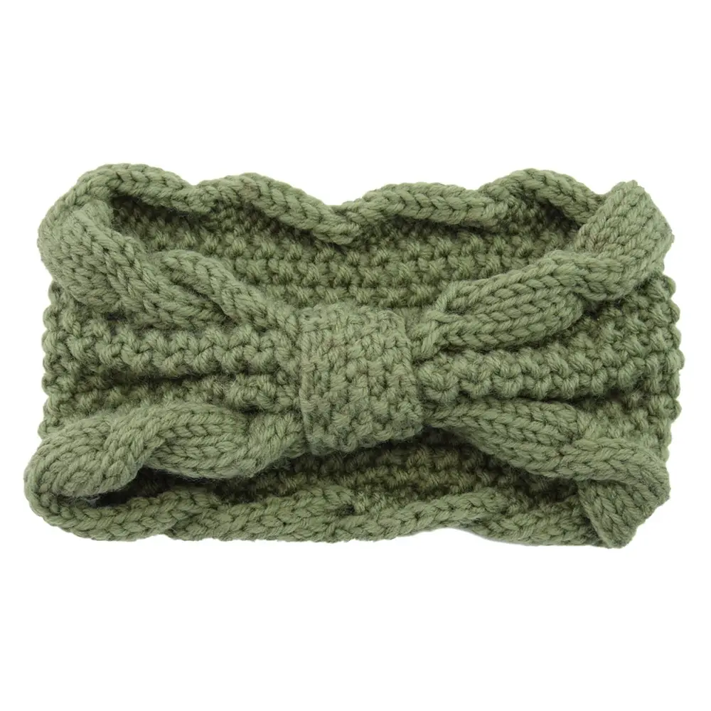 Women's Wool Knitted Hair Band with Twisted Bow Design - Image 15