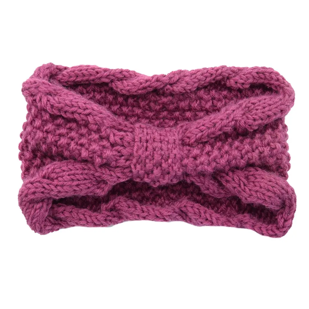 Women's Wool Knitted Hair Band with Twisted Bow Design - Image 18