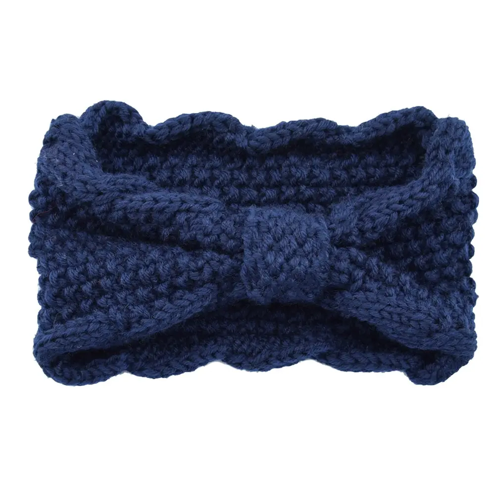 Women's Wool Knitted Hair Band with Twisted Bow Design - Image 4