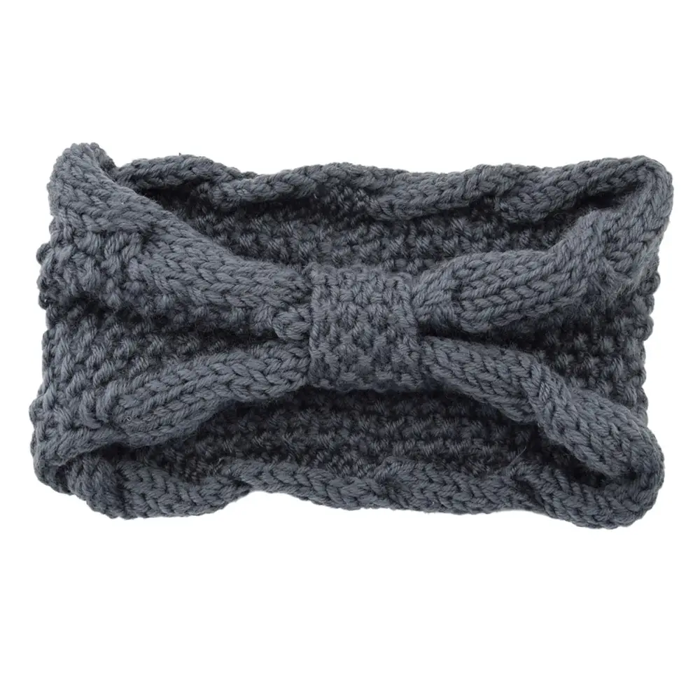 Women's Wool Knitted Hair Band with Twisted Bow Design - Image 6