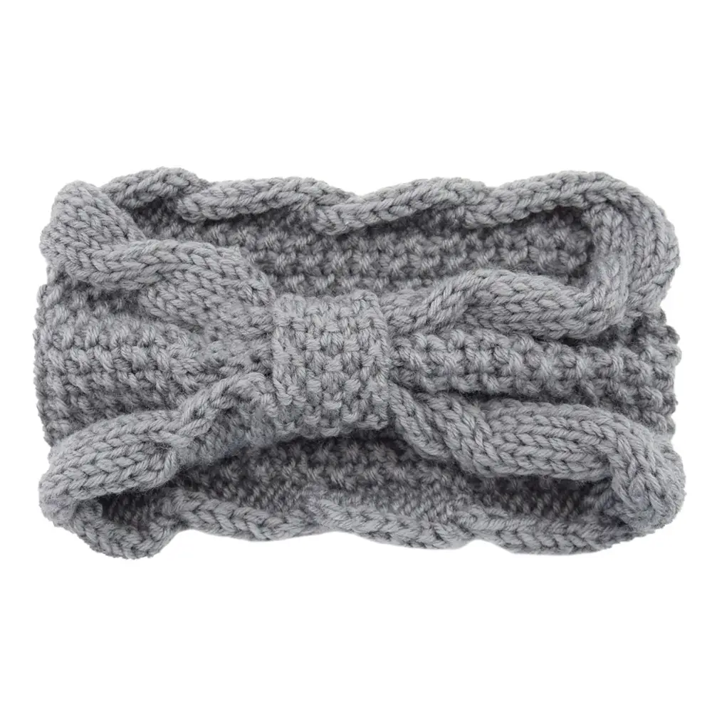 Women's Wool Knitted Hair Band with Twisted Bow Design - Image 7