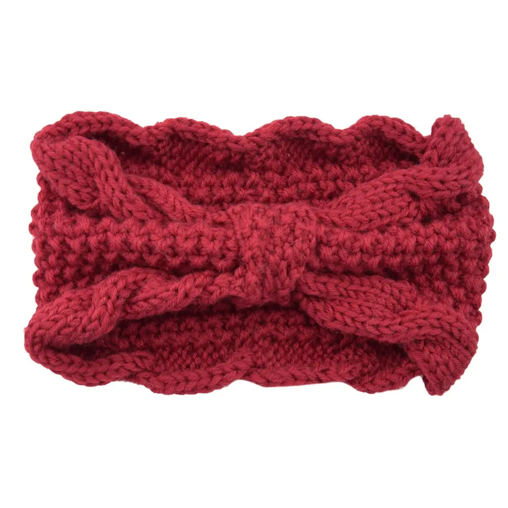 Women's Wool Knitted Hair Band with Twisted Bow Design - Image 8