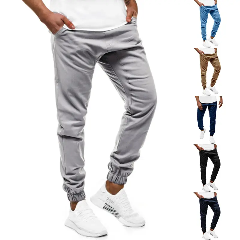 Men's Grey Elastic Sweatpants K52 Winter Casual - Image 10