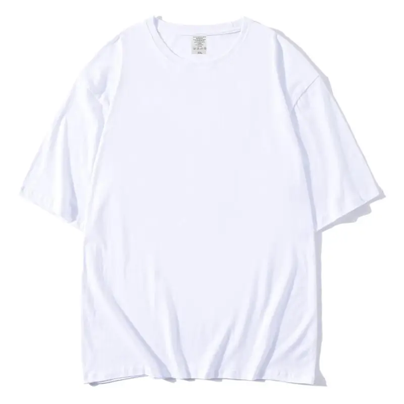 White Cotton Crewneck T-Shirt Plus Size Half Sleeve