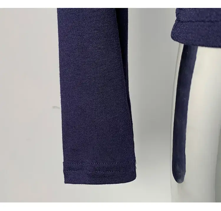 Men Navy Blue Slim Fit Long Sleeve T-Shirt — feature 46
