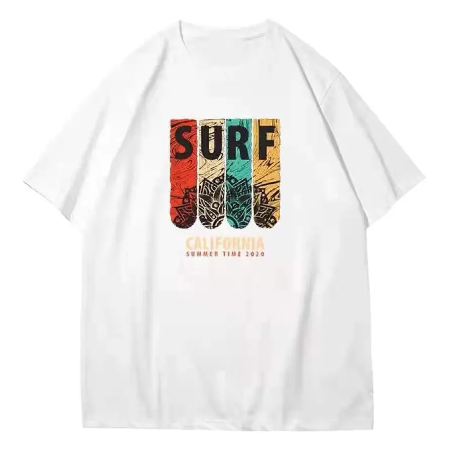 Men Blue Printed T-Shirt Short Sleeve Round Neck
