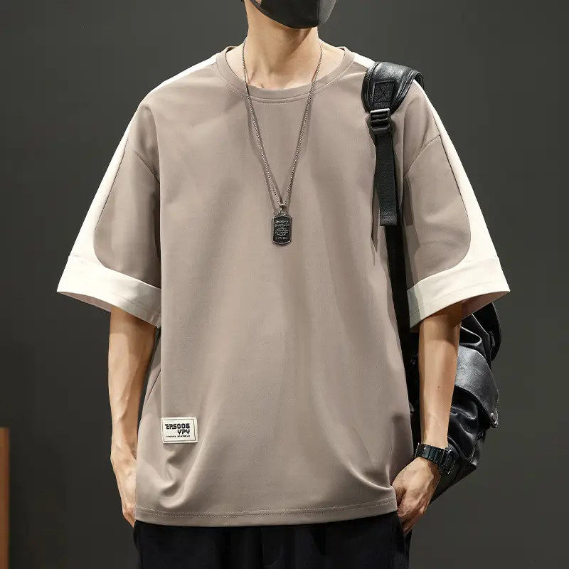 Men Blue Printed T-Shirt Short Sleeve Round Neck - Image 28