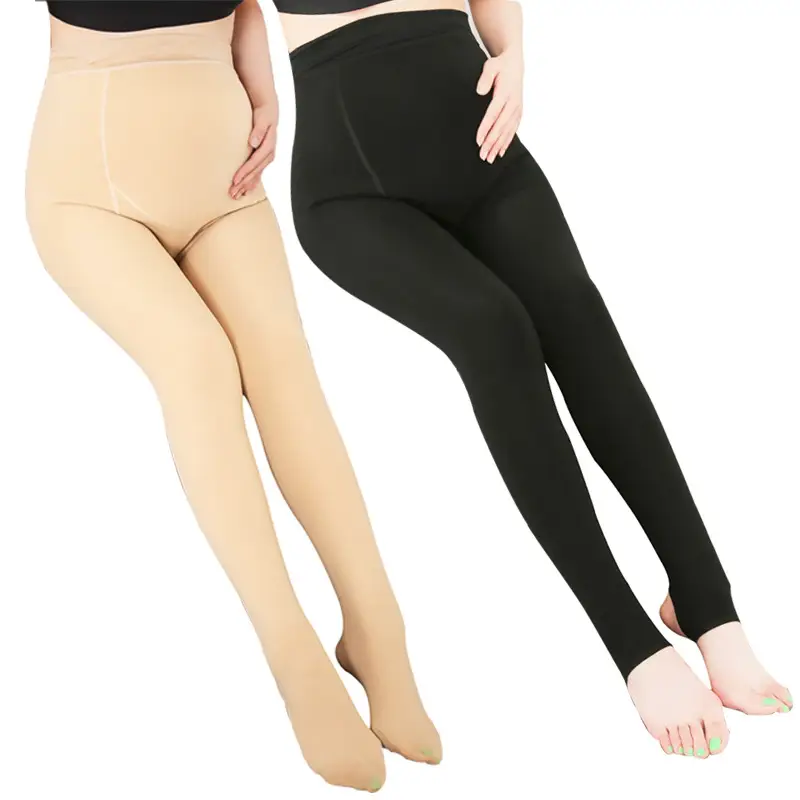 Black Fleece Lined One-Piece Leggings for Women - Image 9