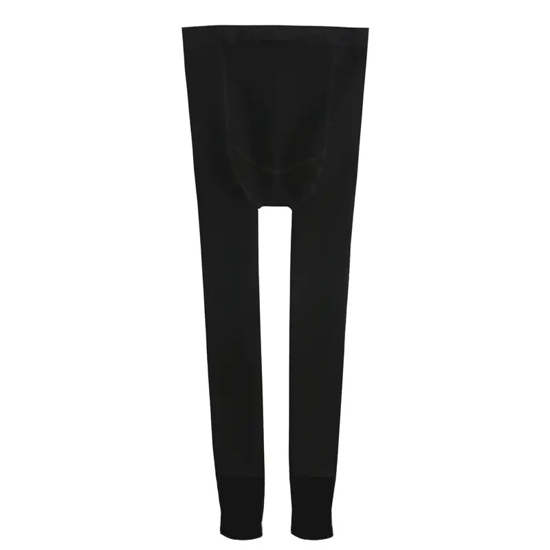 Black Fleece Lined One-Piece Leggings for Women - Image 3