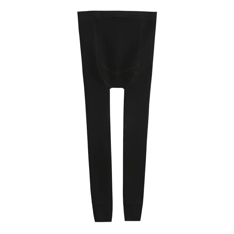Black Fleece Lined One-Piece Leggings for Women - Image 4