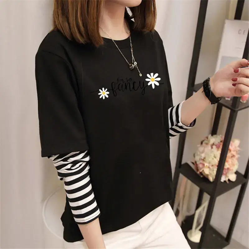 Women Long Sleeve Cartoon T-Shirt Black 2025 - Image 31