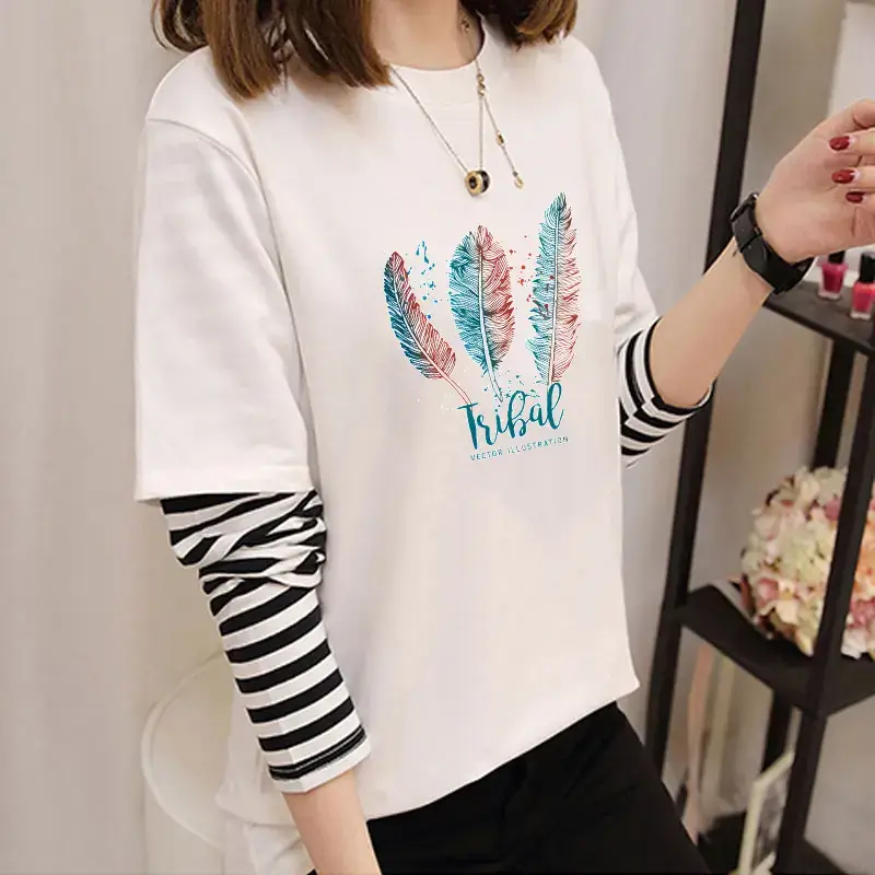 Women Long Sleeve Cartoon T-Shirt Black 2025 - Image 33