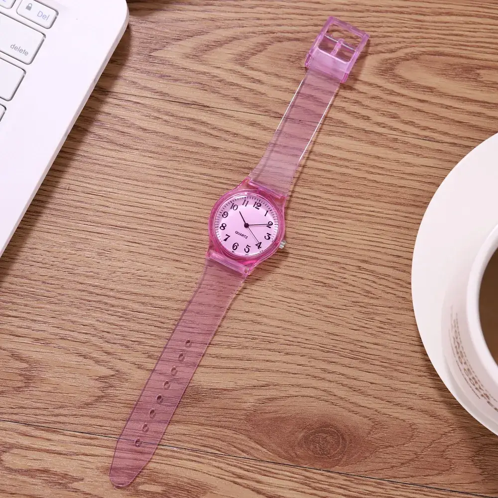 Rose Gold Quartz Women's Casual Silicone Watch