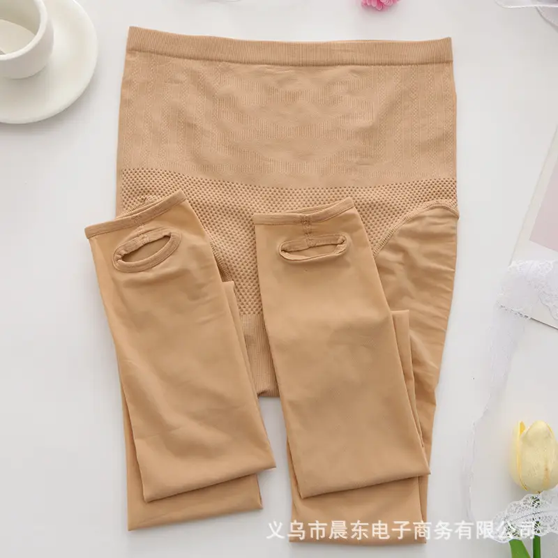Women's Silk Anti-Hook Bare Leg Panties Flesh Color Medium Thick - Image 17
