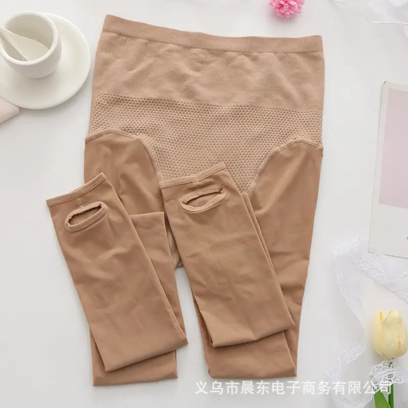 Women's Silk Anti-Hook Bare Leg Panties Flesh Color Medium Thick - Image 18